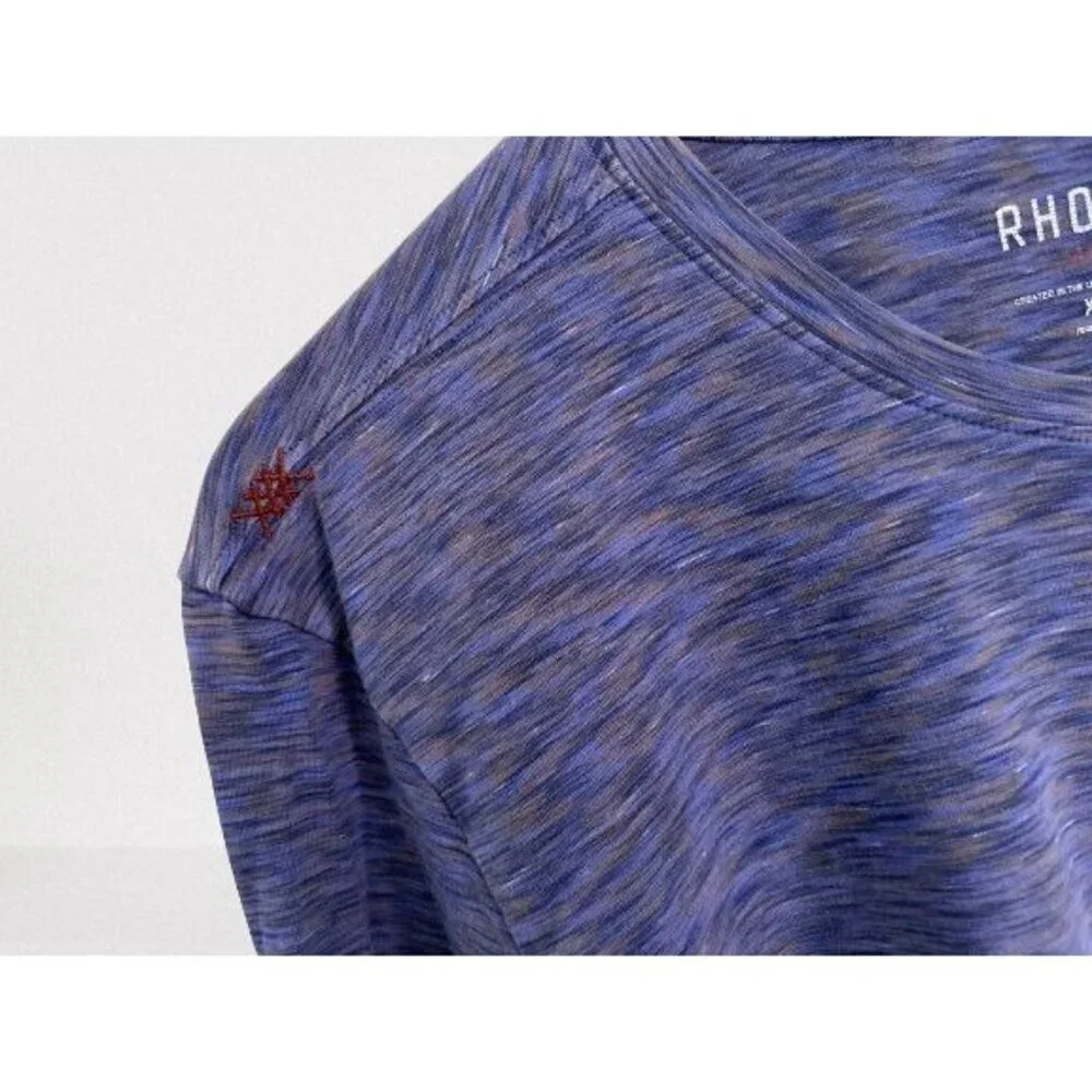 RHONE Athletic Henley Purple Jersey Long Sleeve Size XLarge